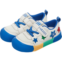 泰兰尼斯童鞋311室内鞋春季男幼儿园鞋透气网布鞋防滑室内鞋 米白/蓝 23码 内长15.0cm适合脚长14.0cm