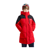 雪中飞 SNOWFLYING 儿童羽绒服男童冬季女童中大童装长款加厚拼接工装