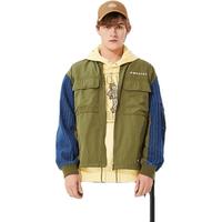 Dickies 夹克多口袋拼接撞色外套 男士休闲百搭长袖薄外套10103 黑色 S