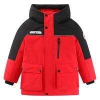 雪中飞 SNOWFLYING kids儿童羽绒服男童女童中大童冬季工装拼接加厚
