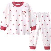 小狗比格儿童秋衣秋裤男内衣套装红色年服宝宝衣服女婴儿睡衣新年家居服 8205小红鱼 120cm4-5岁/无肩扣