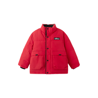 巴拉巴拉童装儿童羽绒服2024春装冬季男女童保暖立领外套上衣 新年红-60602 160cm 充绒量134g