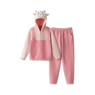 Bananain 蕉内 绒绒5系动物园儿童睡衣男女童加绒加厚宝宝半边绒家居服套装