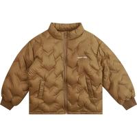纯一良品(CUNYI)童装儿童羽绒服男童保暖上衣冬装中大童立领羽绒外套 咖啡色 160cm