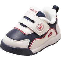 牧童童鞋婴儿学步鞋男冬款革面防水保暖女宝宝面包鞋 英伦蓝 23  23 鞋内长15.5cm/适合脚长15.0cm