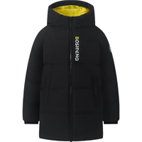 波司登冬季男女童羽绒服中长款科技三防休闲加厚外套T30142560DS 黑色8056 165/84体重约90斤以上