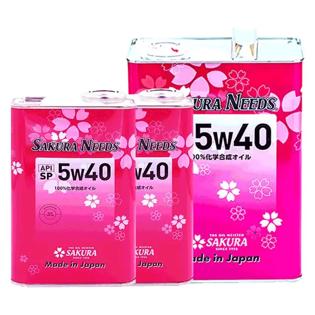 SAKURANEEDS樱花易道PAO+酯类全合成汽车机油润滑油5W40 4L+2L套装日本 5W40 SP 6L套装 6L