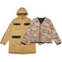 Dickies 帝客 棉服 多口袋logo印花长款充棉厚外套 棉服男DK008013 军绿色 00S