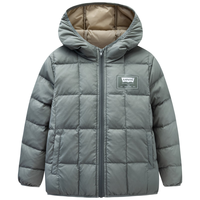 Levi's李维斯童装男女童轻薄羽绒服收纳便携儿童保暖上衣 暗影绿 110/56