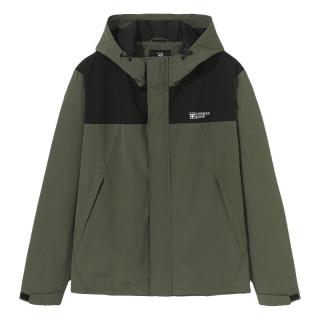 Pioneer Camp 拓路者 防水连帽夹克外套男士秋冬户外防风耐磨拼接外套宽松登山服