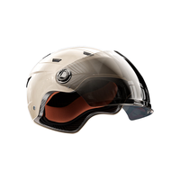 Rtako 3C新国标认证头盔冬季耳罩保暖电动电瓶摩托车头盔女半盔男帽 米色3C认证