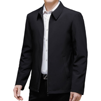 罗蒙 外套男中青年商务通勤棒球服男士行政夹克上衣QSW2188 黑色 XL