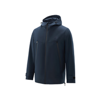 海澜之家（HLA）夹克男24SPORTSDAY运动连帽冲锋衣外套男春秋 藏青05 180/96A/XL
