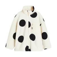 HM童装女童儿童外套时尚可爱波点抓绒夹克1203349