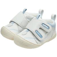 基诺浦婴儿学步鞋6-10个月本体感步前鞋24年春地板鞋春秋款GBT018白色 白色/水嫩蓝 100mm 脚长10-10.5cm