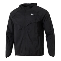 耐克(NIKE)男装上衣 2024春季黑色运动服休闲时尚跑步宽松防风开衫夹克外套 BV2646-010/内里加绒 S(165/84A)