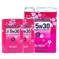  SAKURANEEDS/樱花易道 日本 汽车机油润滑油套装  5W-30 6L