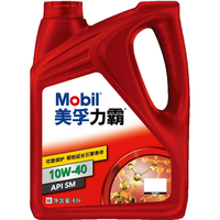 美孚（Mobil）力霸 速霸1000 半合成机油 发动机润滑油 汽车保养用品 力霸矿物油 10W-40 4L