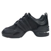 三沙（sansha）运动舞蹈鞋女广场舞跳舞跑步低帮透气网面软底H22M 黑+黑织带 37