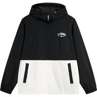 李宁(LI-NING)冰沙防晒服2024撞色印花LOGO长袖连帽运动外套AFDU691 乳白色-3 S