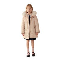 Teenie Weenie Kids小熊童装女童防风防泼水羽绒服 米色 110cm