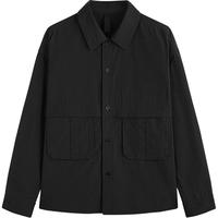 GXG 男装 黑色通勤翻领夹克 2024年春季GFX12100201 黑色 175/L