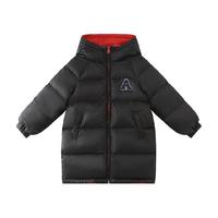 左西 童装儿童羽绒服男童冬季2023双面三防外套中长款加厚冬装