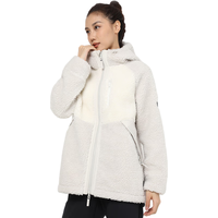 DECATHLON 迪卡侬 羊羔绒外套女秋冬连帽保暖加厚夹克摇粒绒 4684869 米白色 S