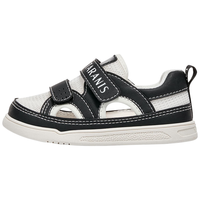 泰兰尼斯学步鞋男宝宝鞋子春季板鞋儿童鞋女童运动鞋防滑软底 黑/白 23码 内长15.0适合脚长13.8~14.2