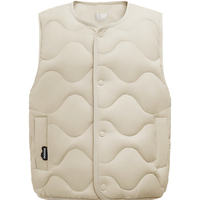 波司登2024秋冬马甲男女童时尚百搭经典休闲轻薄圆领保暖外套T40135020 燕麦色7185 160/80