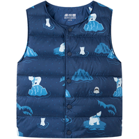 波司登2024儿童羽绒马甲男女童轻薄保暖内搭时尚马甲T40130060DS 灰燕麦|7441 150/72