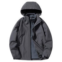 真维斯（Jeanswest）冲锋衣男款户外三合一外套可拆卸内胆防风防泼水登山服夹克 红色 M