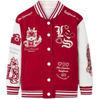 Levi's 李维斯 童装24春龙年女童夹克儿童双面穿棒球外套 超级红 110/56(5)