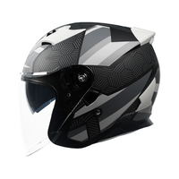 YEMA 野马 摩托车头盔电动车男女四季通用3C认证成人踏板四分之三盔帽 式微白灰版 2XL码