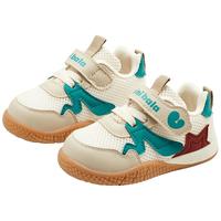 minibala迷你巴拉 童鞋儿童学步鞋婴幼儿宝宝鞋男女童软底机能鞋1203米色18 18码适合脚长11.5-12.0cm