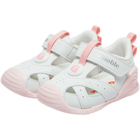 基诺浦（ginoble）婴儿学步鞋24夏季软底透气儿童凉鞋男女8-18个月机能鞋GB2197 白色 120mm 脚长11.6-12.4cm