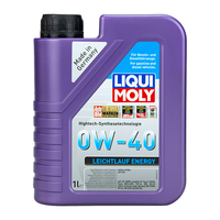 力魔（LIQUI MOLY） 德国发动机润滑油能量雷神合成机油 0W-40 1L  21222
