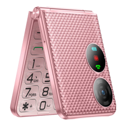 金立 G630 4G全网通翻盖老人手机 超长待机老年机 双卡双待大字大声大屏学生按键功能机 玫瑰金