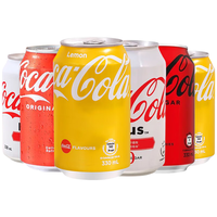 可口可乐 Coca-Cola中国香港可乐柠檬味可乐/零度可乐罐装碳酸汽水饮料330ml*6 柠檬味可乐330ml*6罐