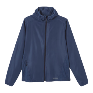 移动端、京东百亿补贴：迪卡侬 运动外套男户外跑步训练防风衣蓝色L4826159 蓝色（交替）