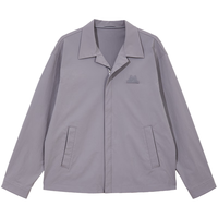 杰克·琼斯(JACK&JONES)春夏男士潮流时尚胸前刺绣翻领工装夹克外套男装224221008 E40夜猫灰 常规 E40夜猫灰 175/96A/M