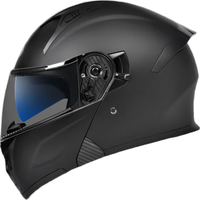 移动端、京东百亿补贴：AD 电动车头盔3C认证摩托车揭面盔女冬季双镜片帽男 四季通用 K9哑黑配透明镜片 哑黑