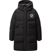 波司登儿童羽绒服90绒男女童连帽保暖5A抗菌长款冬季加厚外套T00143403E 燕麦色 150/72