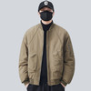 嘟哆斯堡轻薄短款羽绒服男秋冬季2025潮牌工装棒球服夹克外套男上衣 卡其 2XL 【140-160斤】