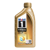 Mobil 美孚 超金美孚1号劲擎表现 先进全合成发动机油润滑油 汽机油 超金 0W-30 SP 1L