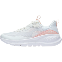 李宁(LI-NING)易适丨跑步鞋女鞋休闲慢跑运动鞋ARST074 云雾白/桃橘粉-1 40