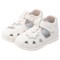 江博士 DR·KONG）夏季女童百搭纯色步前鞋 宝宝学步鞋 可爱公主小花朵儿童凉鞋 米色 19码 脚长约10.7-11.3