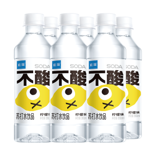 宜简苏打水柠檬味果味无汽无糖饮料0糖0脂0卡柠檬水整箱 360ml*6瓶