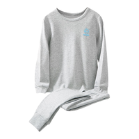 马骑顿 MQD童装男童秋衣秋裤套装全棉毛衫儿童内衣纯棉春秋冬睡衣女孩中大童 白色（圆领）女孩 150/75