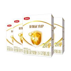 金领冠 伊利金领冠基础育护2段6-12个月二段较大婴幼儿DHA牛奶粉400g*4